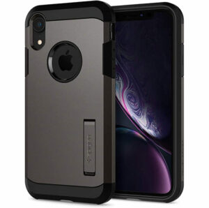 Buy Spigen New Iphone Xr Case Tough Armor Genmetal Grey at best price in Qatar.
