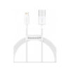 Buy Baseus CALYS-B02 1.5 Meter 2.4A Superior Series Lighting Cable - White at best price in Qatar.