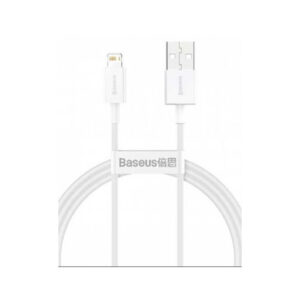 Buy Baseus CALYS-B02 1.5 Meter 2.4A Superior Series Lighting Cable - White at best price in Qatar.