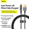 Buy Baseus Cable Usb To Iphone Lightning Explorer Series Auto Power-Off Fast Charging Data Cable USB to IP 2.4A CATS000501 Black- 2M at best price in Qatar.