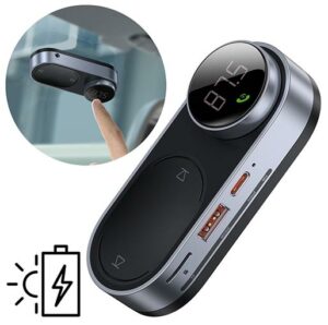 Baseus solar car wireless MP3 music player FM transmitter Bluetooth 5.0 at