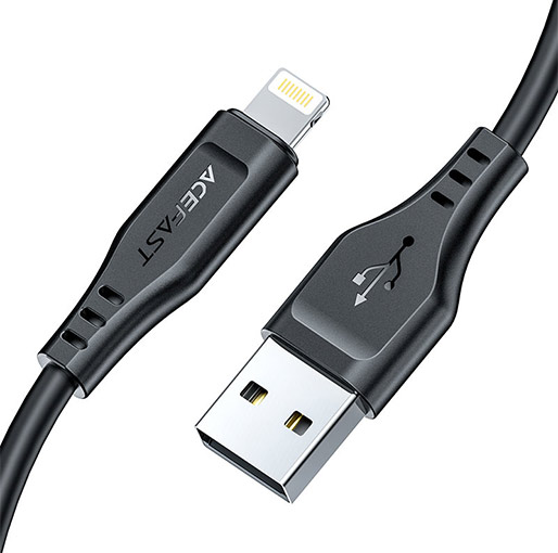 Buy AceFast C3-02 USB-A to Lightning Charging Data Cable 1.2M - Black at best price in Qatar.