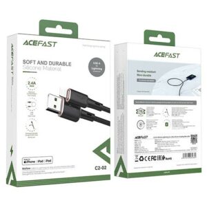 Buy AceFast C2-02 USB-A to Lightning Charging Data Cable 1.2M - Black at best price in Qatar.
