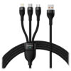 Buy Baseus cable Flash Series Ⅱ 3IN1 100W 1.2M - Black at best price in Qatar.