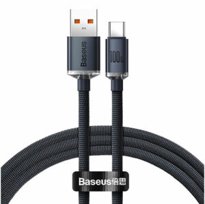 Buy Baseus Crystal Shine Series Fast Charging Laptop, Tablet, Smartphone Usb To Type C Data Cable 100W - 1.2M at best price in Qatar.
