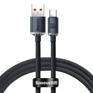Buy Baseus Crystal Shine Series Fast Charging Laptop, Tablet, Smartphone Usb To Type C Data Cable 100W - 1.2M at best price in Qatar.