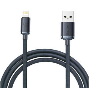 Baseus crystal shine series fast charging data cable USB Type A to Lightning 2.4A 2m black