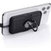 iWALK Portable Charger for iPhone 5000mAh Power Bank with Built-in Cable and Phone Finger Ring - Black
