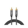 Nedis CATB24170GY20 Digital Audio Cable RCA Male | RCA Male | Gold Plated | 2.00 m | Round | Cotton | Anthracite / Gun Metal Grey | Cover Window Box