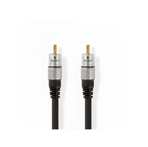 Nedis Digital Audio Cable RCA Male | RCA Male | Gold Plated | 10.0 m | Round | PVC | Anthracite | Box