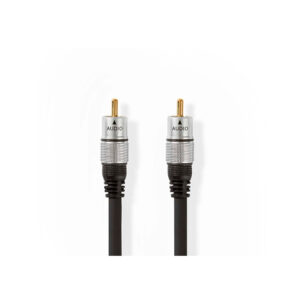 Nedis Digital Audio Cable RCA Male | RCA Male | Gold Plated | 5.00 m | Round | PVC | Anthracite | Box