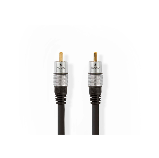 Nedis Digital Audio Cable RCA Male | RCA Male | Gold Plated | 5.00 m | Round | PVC | Anthracite | Box
