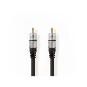Nedis Digital Audio Cable RCA Male | RCA Male | Gold Plated | 2.50 m | Round | PVC | Anthracite | Box