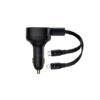Baseus Car Charger Enjoyment Retractable dual Output Type-c & Lightning 30W Black