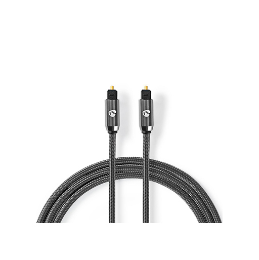 Nedis Optical Audio Cable TosLink Male 3m - Gun Metal Grey
