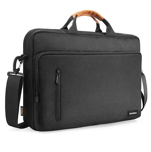 Tomtoc Laptop Briefcase, 13-15.6 Inch Multi-Functional Laptop Shoulder Messenger Bag