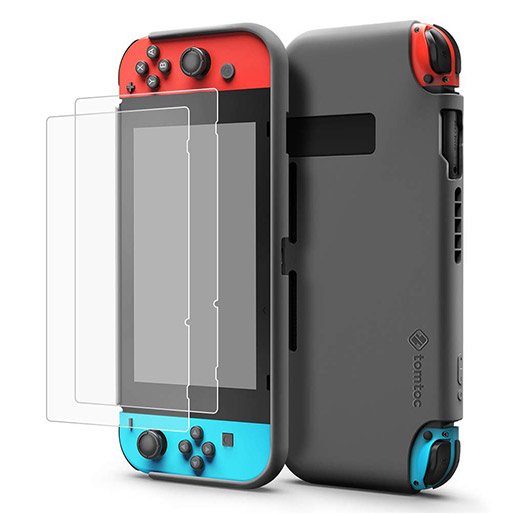 Tomtoc Protective Case for Nintendo Switch, Liquid Silicone Case -Grey