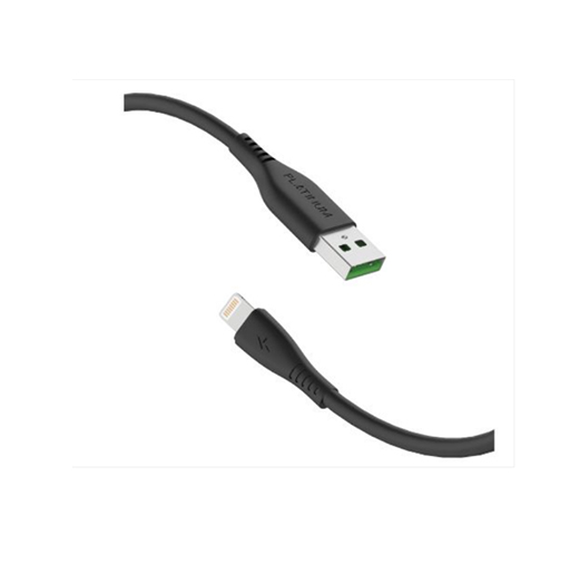 Platinum P-CBFLLBK 1M Flex Series 2.4A Lightning Cable - Black