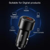 YESIDO Y42 42W USB + Type-C Dual Ports QC3.0/PD Fast Charging Car Charger