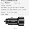 YESIDO Y42 42W USB + Type-C Dual Ports QC3.0/PD Fast Charging Car Charger