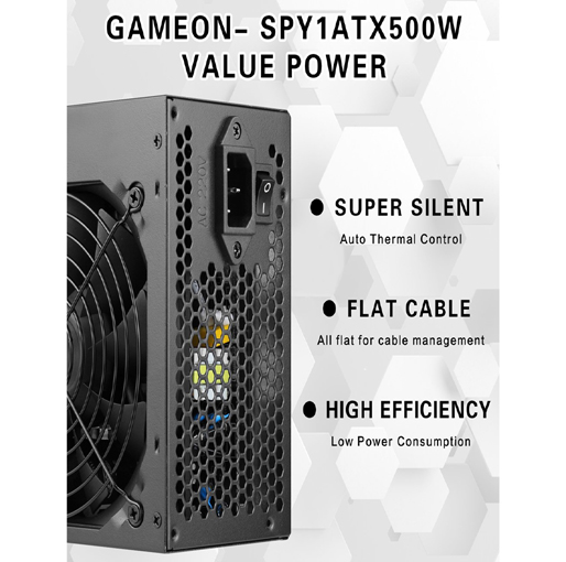 GAMEON SPY1 ATX 500W Value Gaming Power Supply GO-SPYATX500W