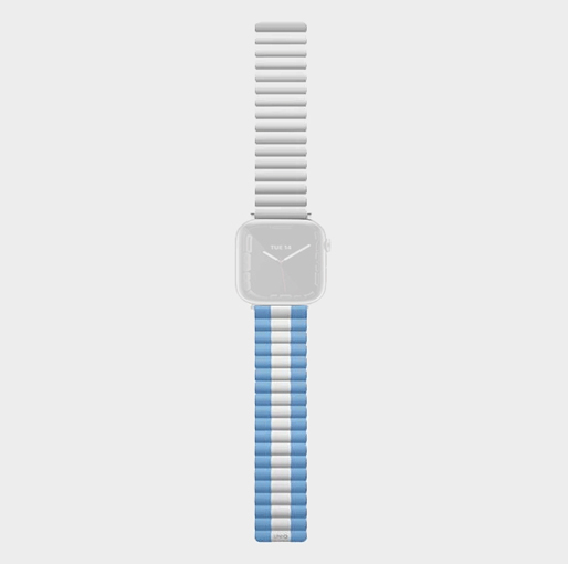 Uniq Revix Reversible Magnetic Silicone Strap For Apple watch 49/45/44/42mm – Special Edition Argentina (White)