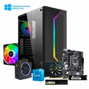 Pre Built Gaming PC: INTEL CORE i3-10105F, ASUS PRIME H510M K INTEL®, 8GB DDR4 3200MHZ, 512GB SATA III M.2 SSD, NVIDIA GEFORCE GTX 1050 Ti 4GB/GDDR5, 50W RGB POWER SUPPLY, Windows