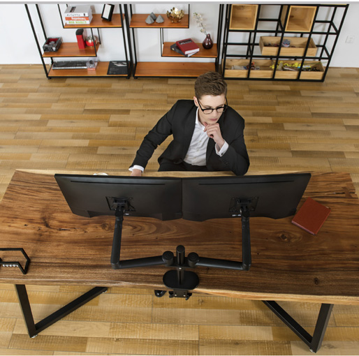 Full Motion Dual Monitor Desk Mount Stand（OL-2)