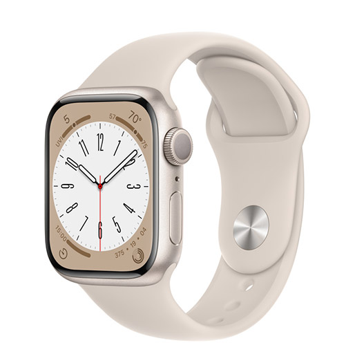 Apple Watch Series 8 41MM Starlight Aluminium Case with Sport Band