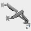 Gameon GO-2151 PRO V2 Dual Monitor Arm, 17 – 32 inch, with RGB Lighting, Each Arm Up To 9 KG – Space Grey