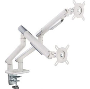 GadgetsON GGO-2014 Premium Slim Aluminum Dual Monitor Arm, 17" - 32", Each Arm Up To 9 KG - White