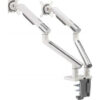 GadgetsON GGO-2014 Premium Slim Aluminum Dual Monitor Arm, 17" - 32", Each Arm Up To 9 KG - White