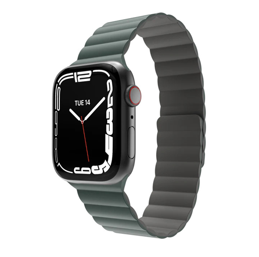 Switcheasy Skin Silicone Strong Magnetic Watch Band for Apple Watch 42/44/45/49mm - Pine Green