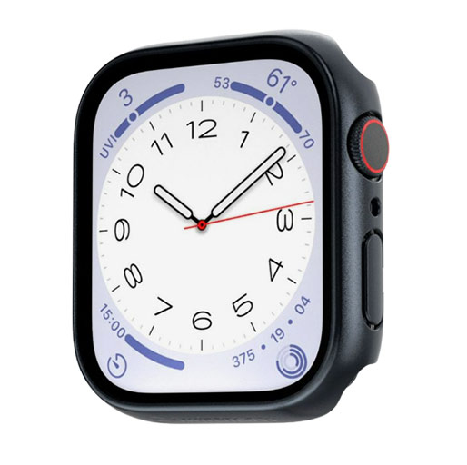 Switcheasy Hybrid Tempered Glass Case For Apple Watch 7/8 41mm - Black
