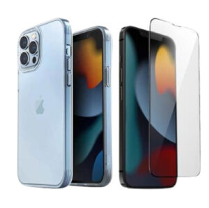 UNIQ Package Air Fender Cover + Optix Vivid Screen Protector iPhone 13 Pro -Nude Transparent
