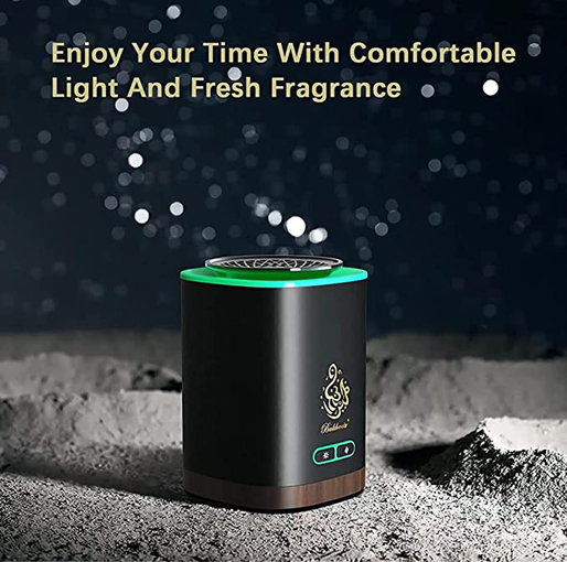 CRONY B17 Quadrate With Light Bukhoor Arabian Electronic Aromatherapy Incense Burner - Black