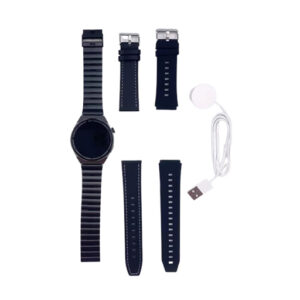 Haino Teko Germany Smart Watch C8 with 3-Pair Strap - Black