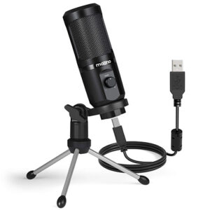 MAONO AU-PM461TR USB Condenser Unidirectional Mic for PC and Singing -Black