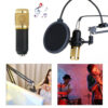 V8S BM800 Condenser Microphone Kit StudioScissor Arm Stand Upgraded Sound Card