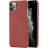 PITAKA Magnetic Phone Case for iPhone 11 Pro ,3D Grip Scratch Resistant Durable Perfectly Fit Cover-Red/ Orange(Twill)