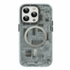 Youngkit Futuristic Circuit Upgraded anti-Drop Impact Magsafe Case for IP14 - Grey