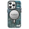Youngkit Futuristic Circuit Upgraded anti-Drop Impact Magsafe Case for IP14 Pro Max- Blue