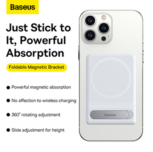 Baseus Foldable Magnetic Phone Holder Stand For iPhone 13 12 Pro Max Flexible Adjustable Desk Desktop Cell Phone Holder Bracket
