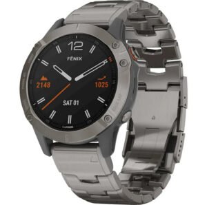 Garmin Fenix 6 Sapphire 47mm Titanium Grey with Titanium Band Smart Watch
