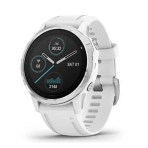 Garmin Fenix 6S GPS Watch - Silver/White Band