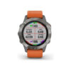 Garmin fenix 6 Sapphire titanium Gray-Silver/Orange