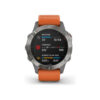 Garmin fenix 6 Sapphire titanium Gray-Silver/Orange