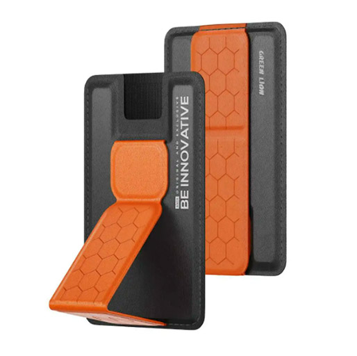 Green Lion Innovative Magsafe Wallet Stand – Black/Orange