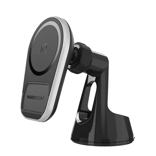 Scosche MagicMount Pro Charge5 15W Wireless Charging Windshield,Dashboard Magnetic Phone Mount for Car