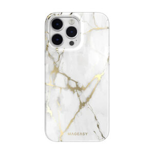SwitchEasy MagEasy Marble with MagSafe Case for iPhone 14 Pro - Champagne White